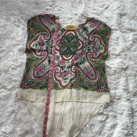 Maeve | Komal Silk Boho Paisley Print Top - Picture 9 of 9
